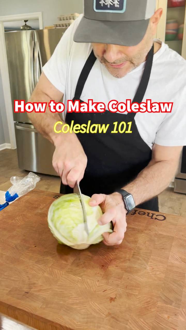 Easy and fast way to make coleslaw _ Cook it with Tim