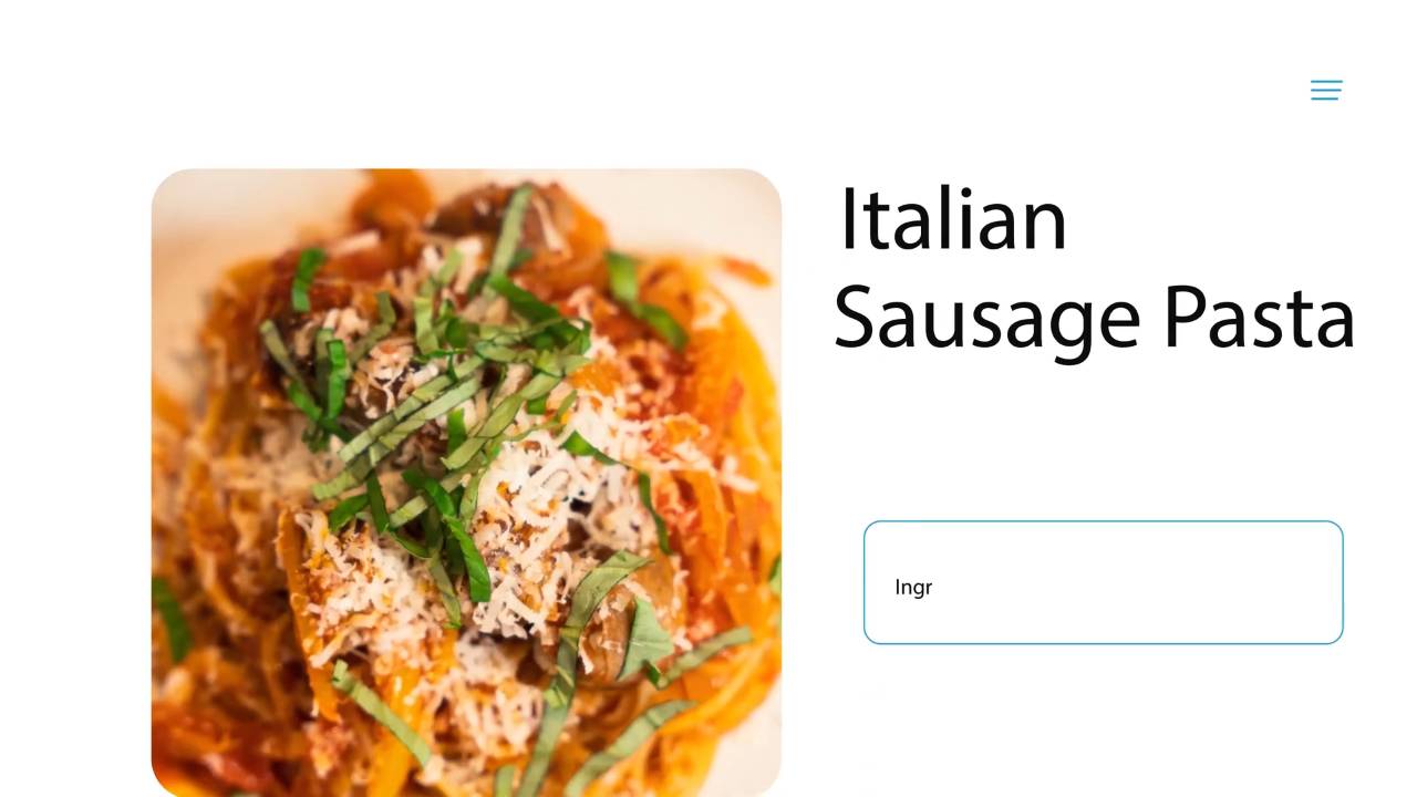 Italian sausage spaghetti
