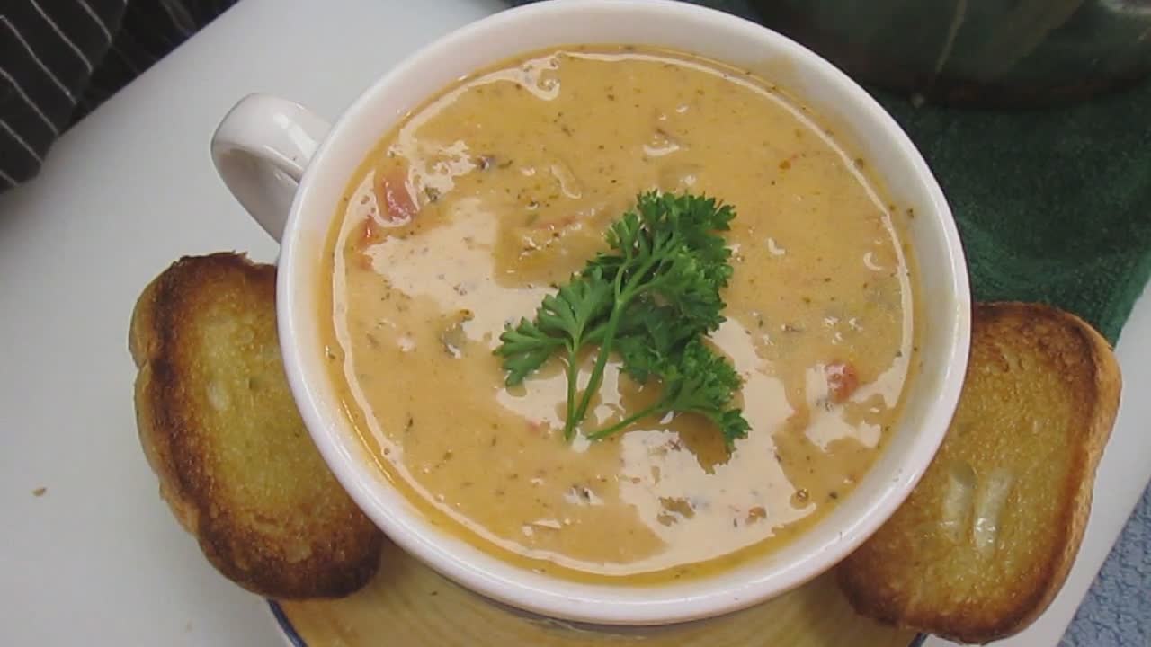 Creamy seafood soup
