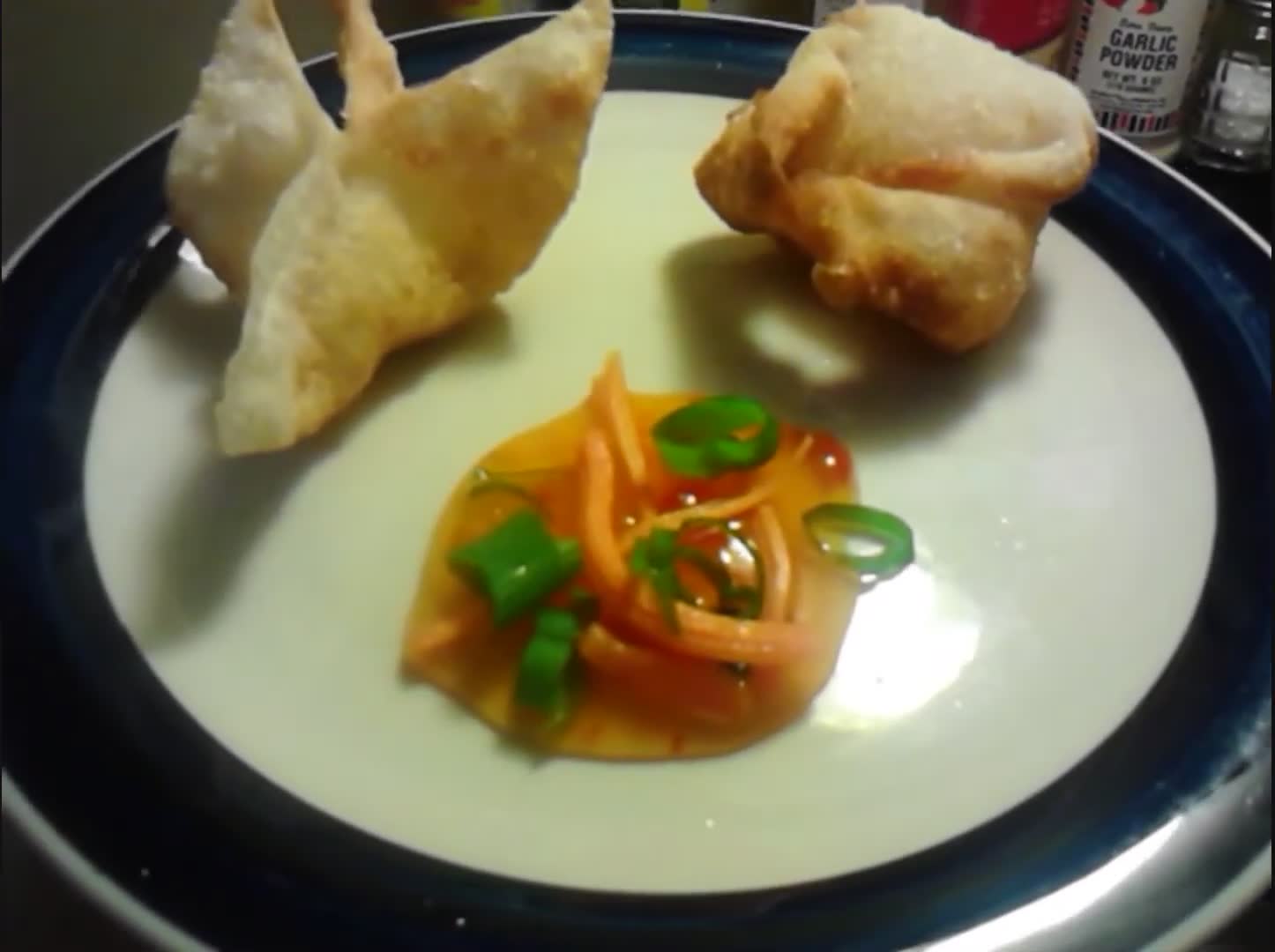 Crispy seafood wontons