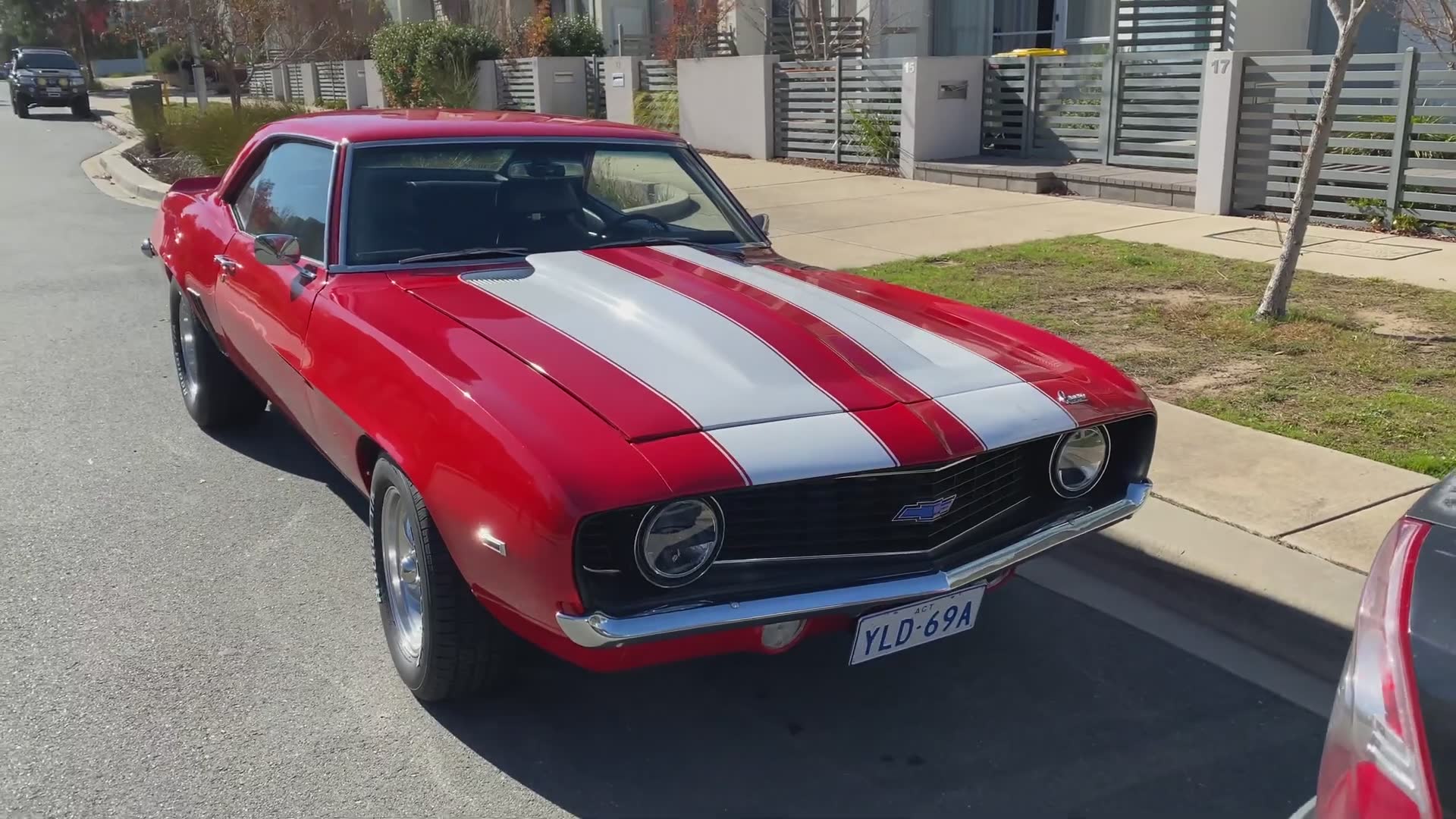 Classic muscle car burnouts