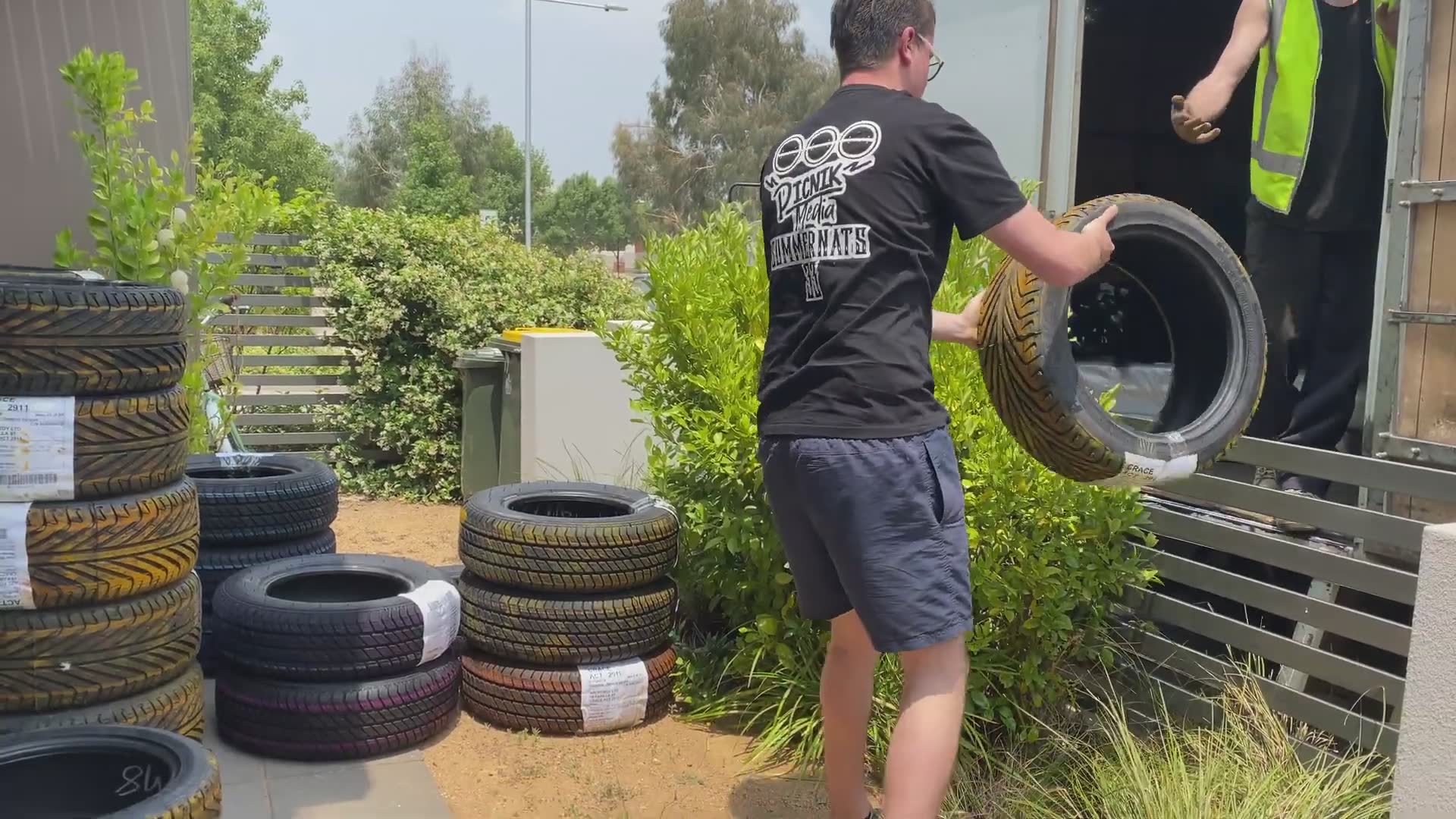 Colored tire preparation