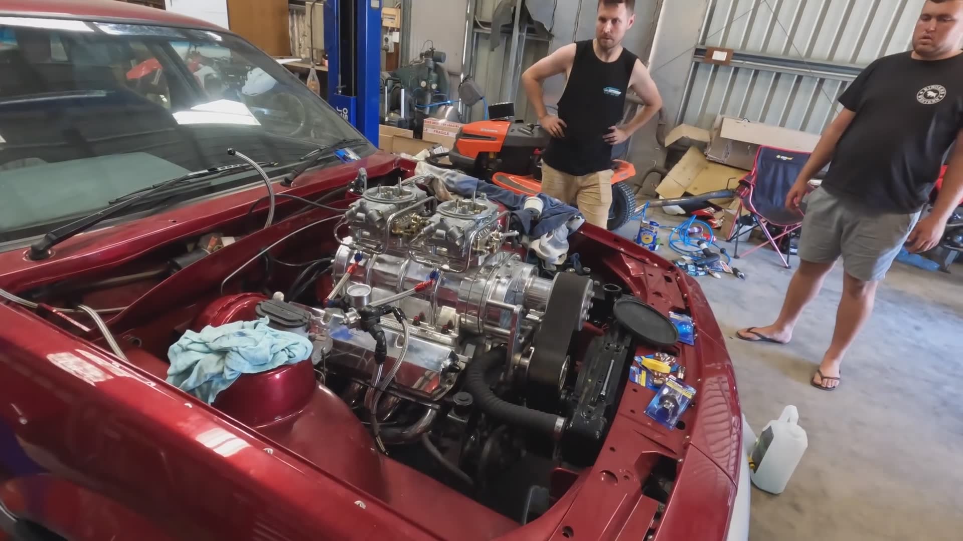 Late nights getting cars ready for Summernats