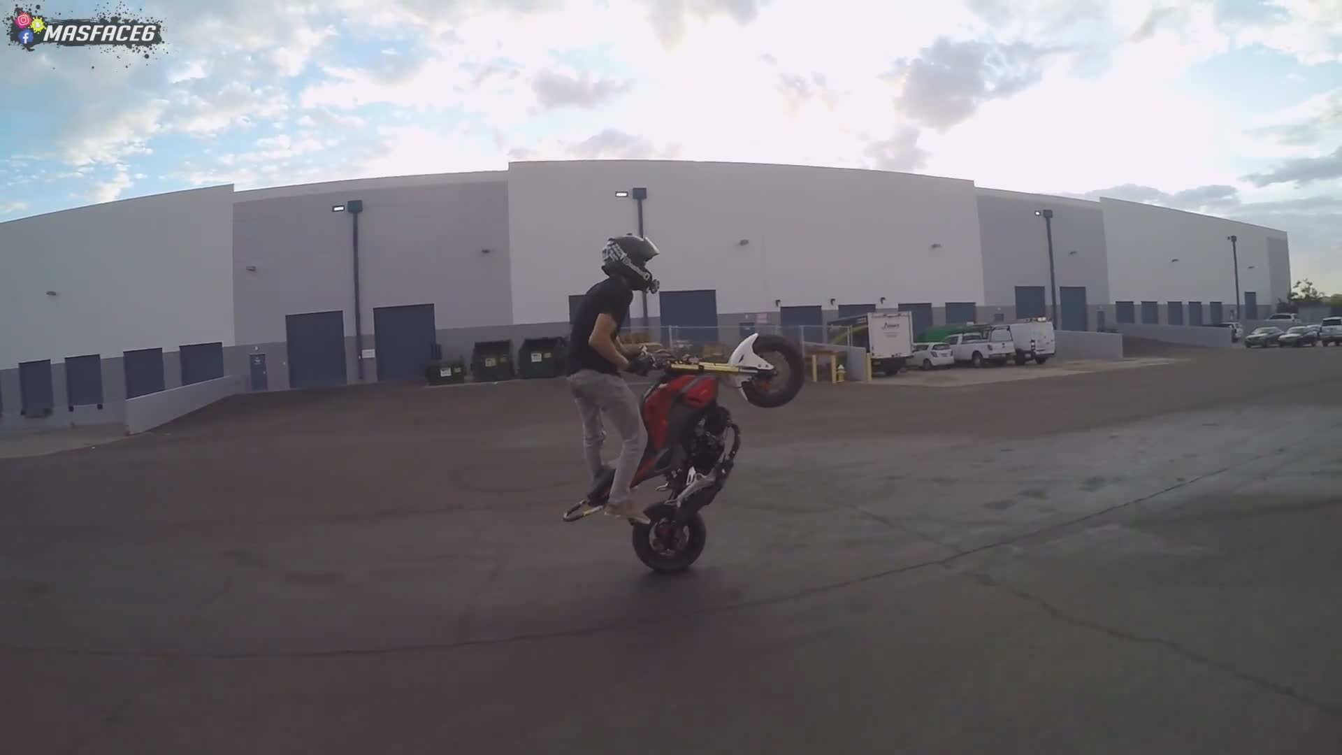 Seat-standing wheelie tricks