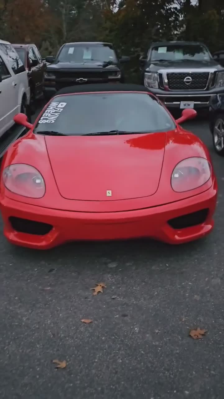 13 year old almost crashes Ferrari