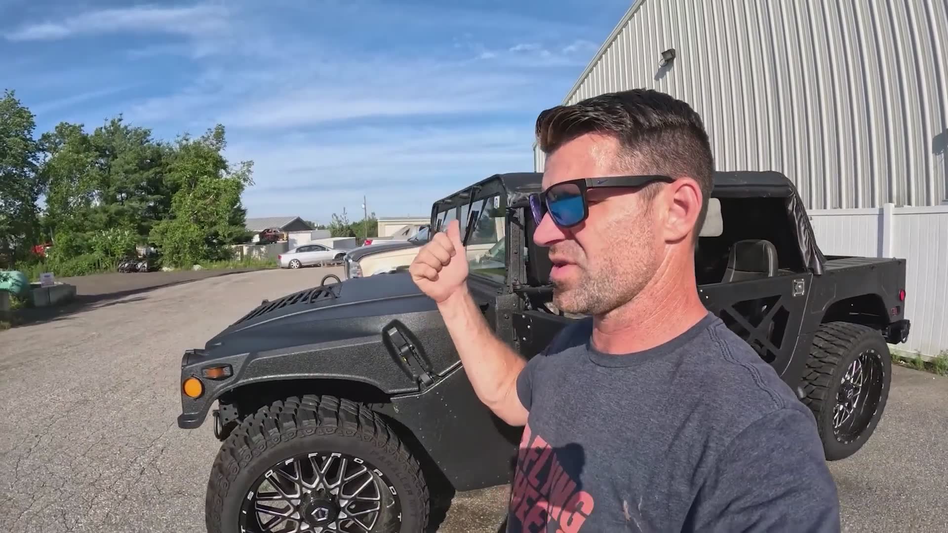 Auction day firesale begins after I bought a Humvee H1 but now have to sell everything off