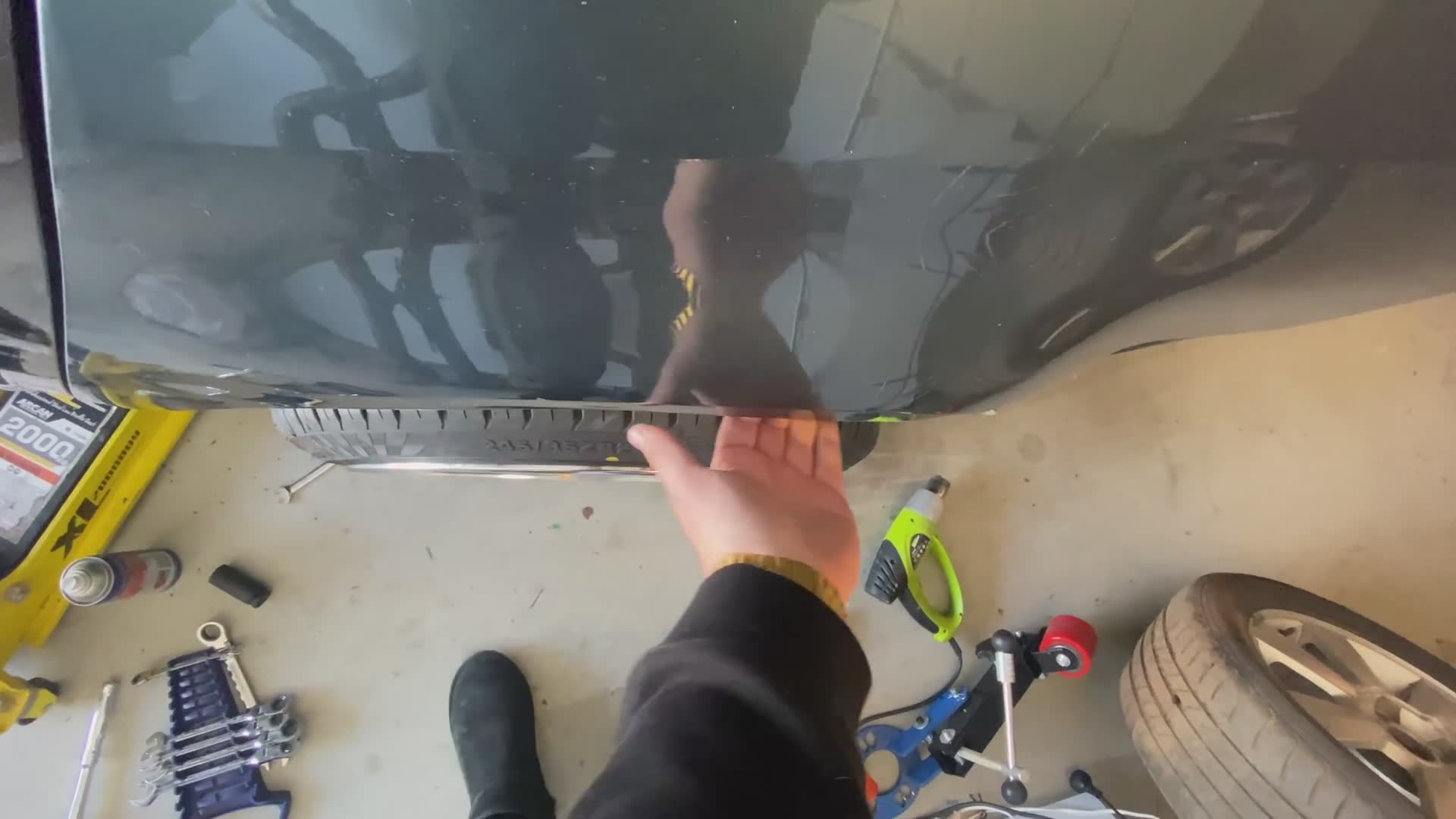 Goodbye vinyl wrap! We're painting the wagon!
