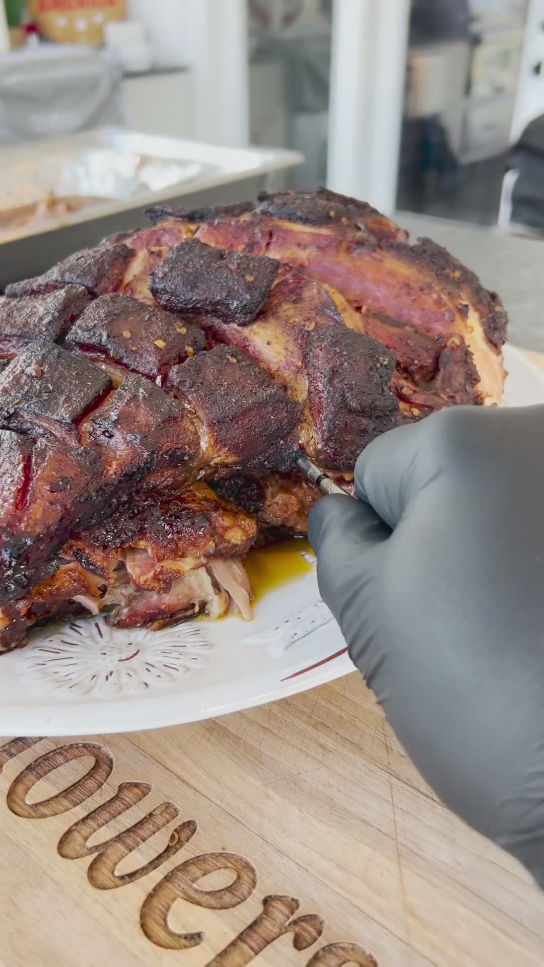 RTA outdoor kitchen pork butt