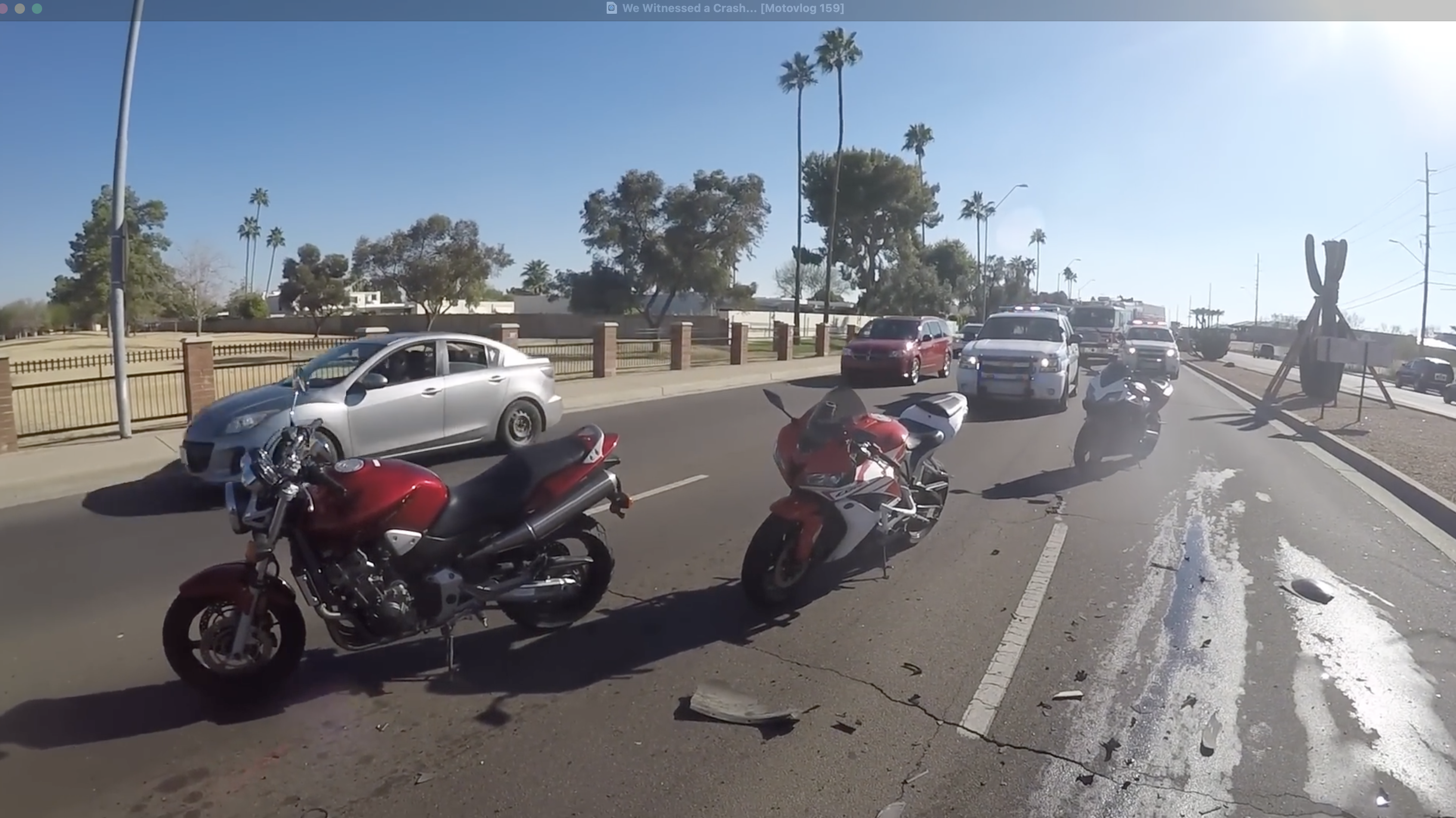 We witnessed a crash