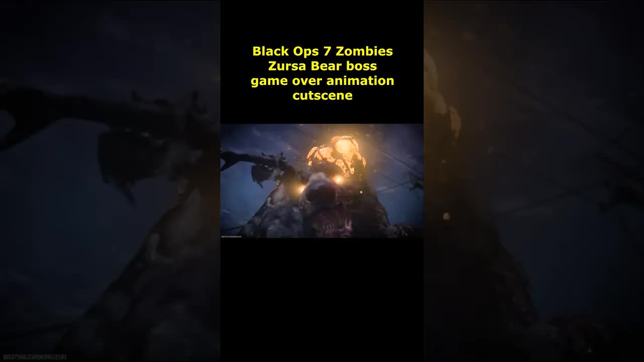 Black Ops 7 Zombies Zursa Bear Game Over Death Cutscene animation (new Boss Ashes of the Damned)