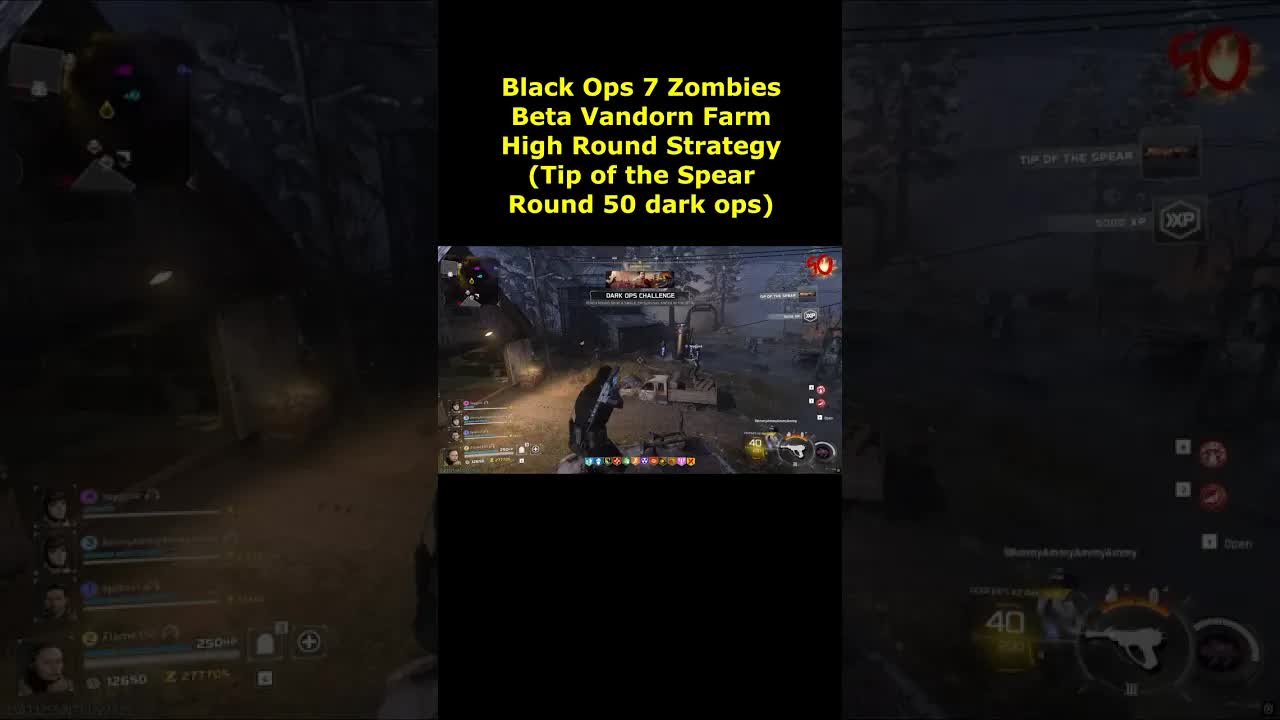 Black Ops 7 Zombies Beta High Round Strategy! Round 50 Tip of the Spear Dark Ops Guide Vandorn Farm