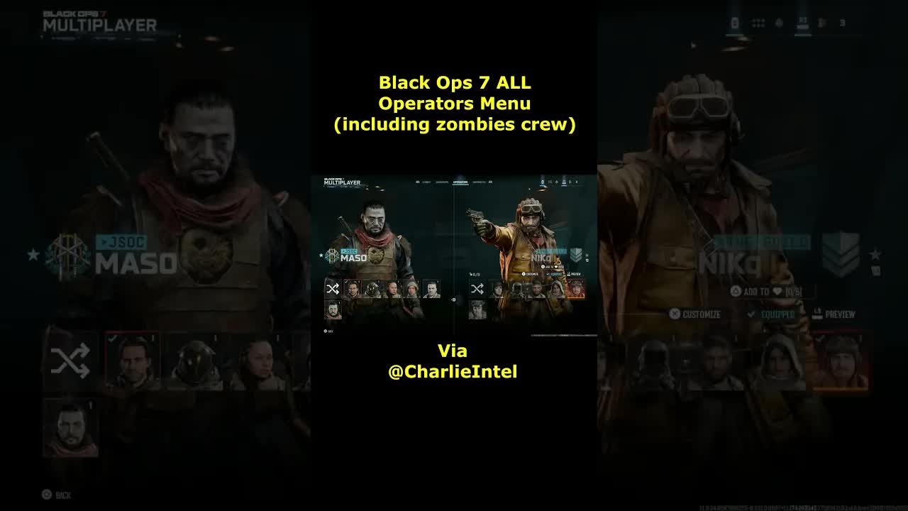Black Ops 7 Beta ALL Operators Menu Gameplay Showcase! Zombies Crew! (COD BO7 multiplayer Beta)