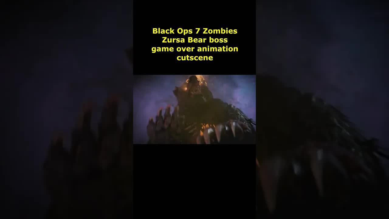 Black Ops 7 Zombies Zursa Bear Game Over Death Cutscene animation (new Boss Ashes of the Damned)