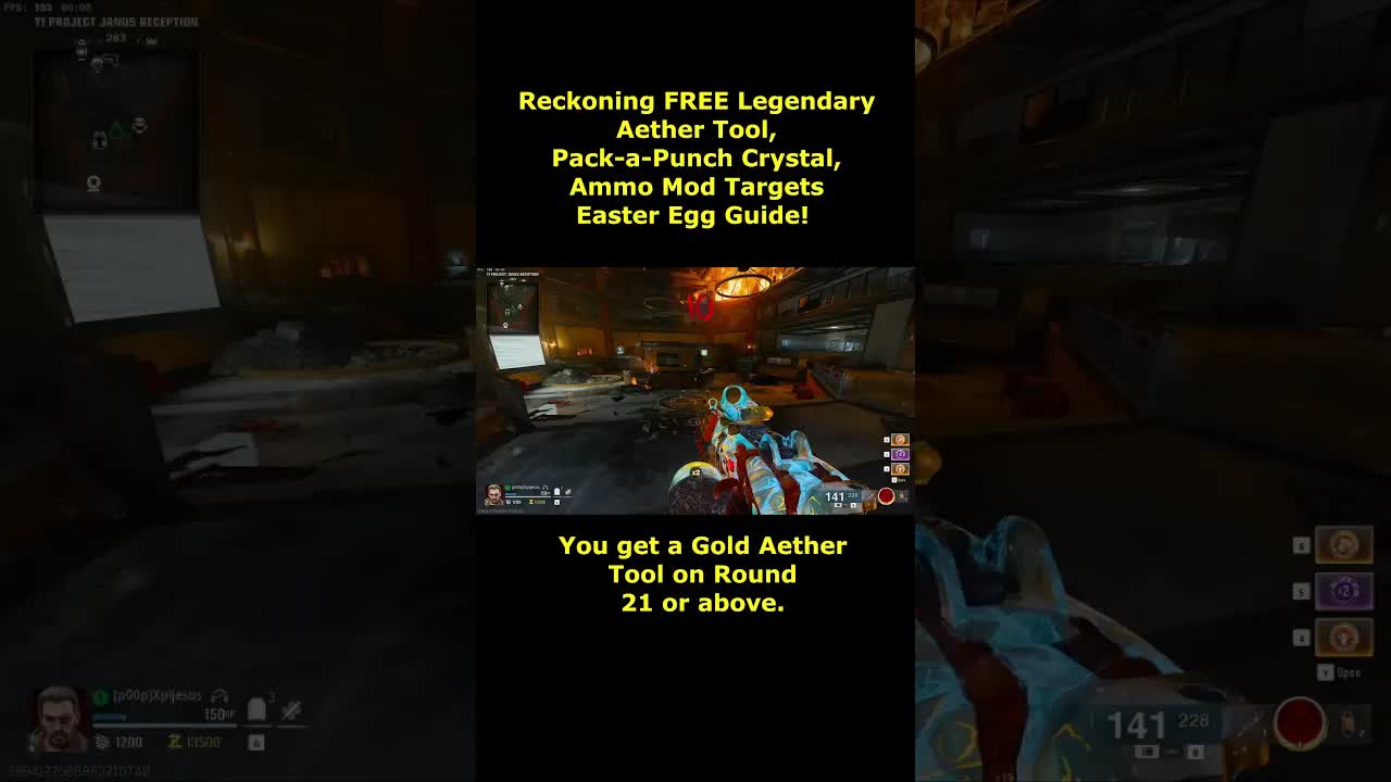 Reckoning FREE Aether Tool, Pack-a-Punch Crystal, Ammo Mod Targets Sharpshooter Easter Egg Guide BO6