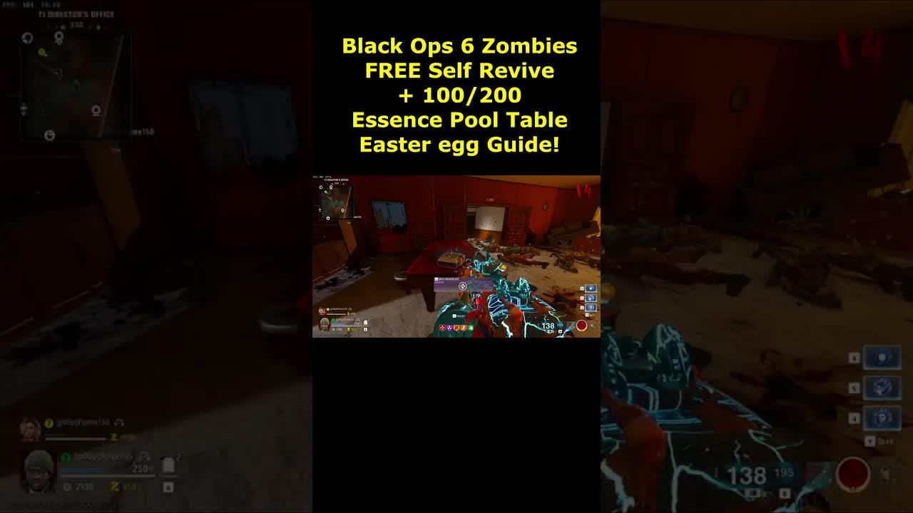 Reckoning FREE Self Revive & 100 Points Pool Table 115 Easter egg Guide! (Black Ops 6 Zombies DLC 4)