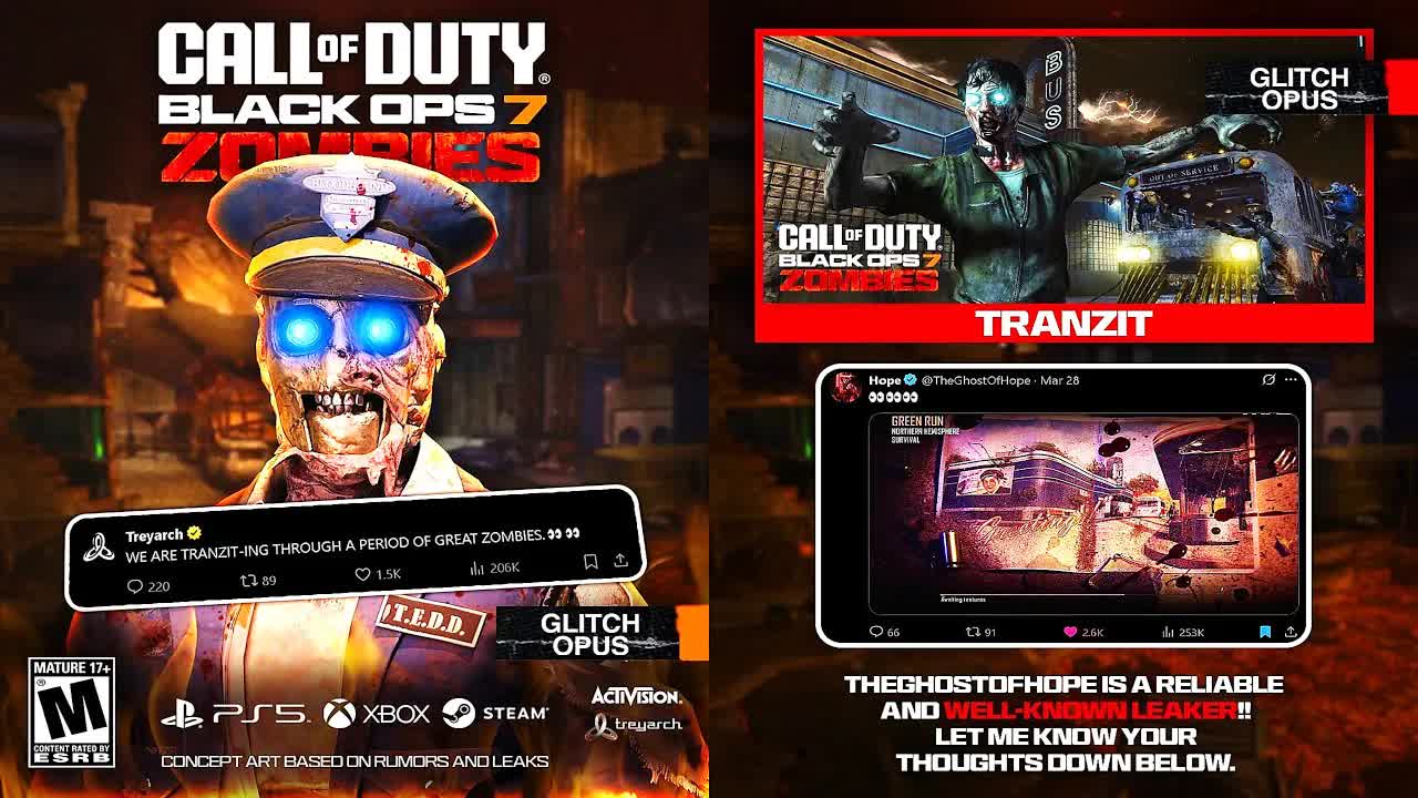 Black Ops 7 Zombies MORE Story Focused + TranZit Remake, CO-OP Campaign & More COD 2025 BO7 Leaks!