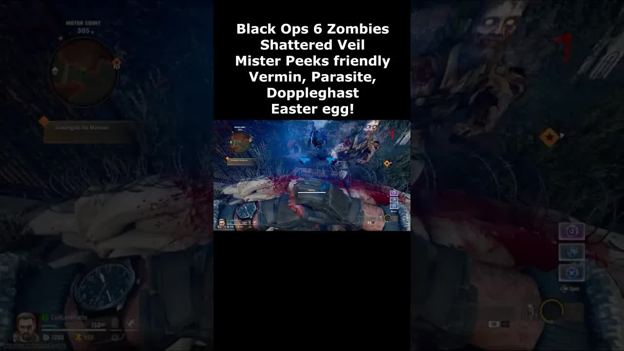 Mister Peeks Easter Egg Guide Shattered Veil! Friendly Doppleghast/Parasite/Vermin (BO6 Zombies DLC)