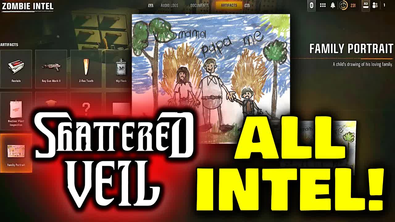 All 24 Intel Locations Guide on Shattered Veil in Black Ops 6 Zombies! Audio Logs/Artifacts/Document