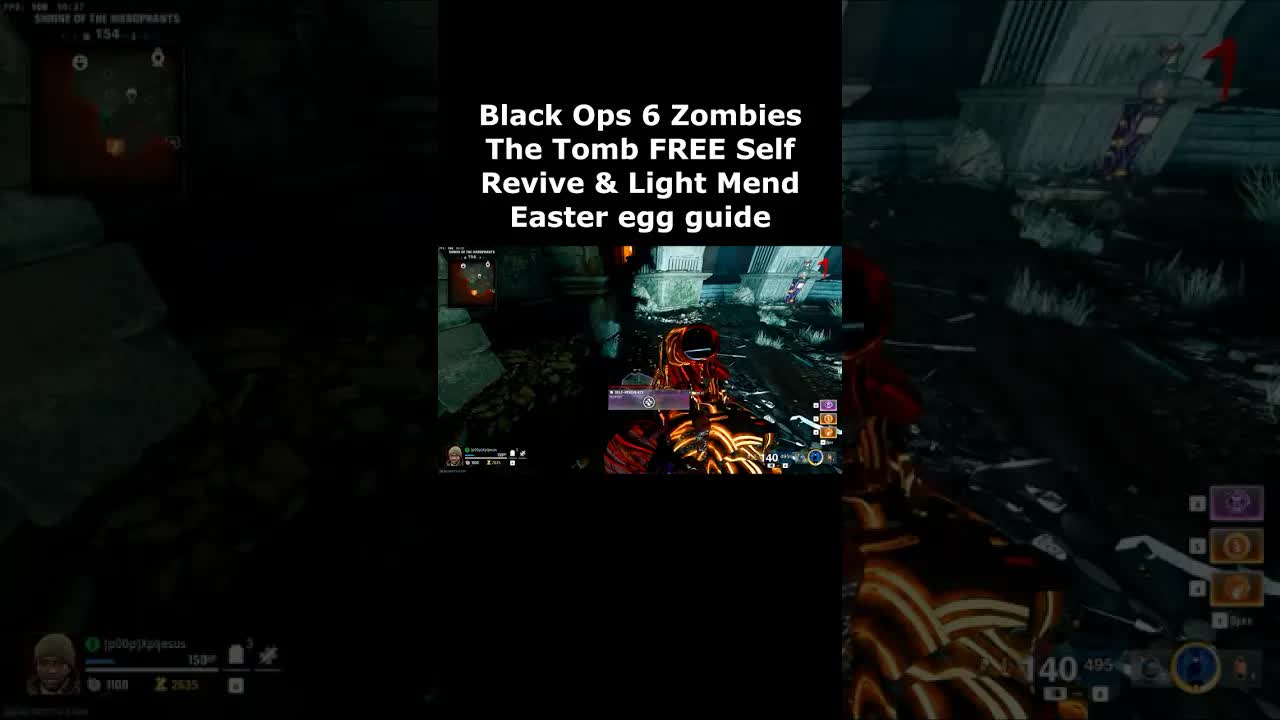 The Tomb FREE Self Revive & Light Mend Ammo Mod Easter Egg Guide! Black Ops 6 Zombies Free Tutorial