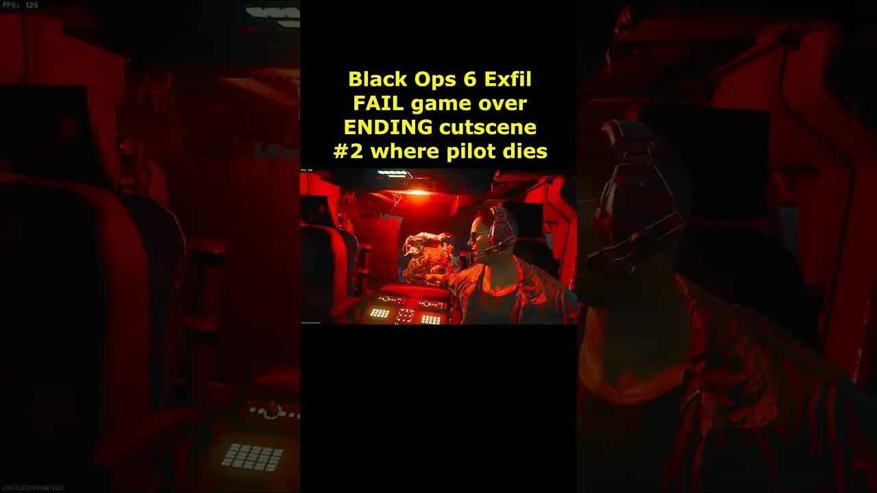Exfil fail, Raptor-1 dies in Black Ops 6 Zombies (BO6 Zombies Exfil Fail Animation Cutscene Raptor1)