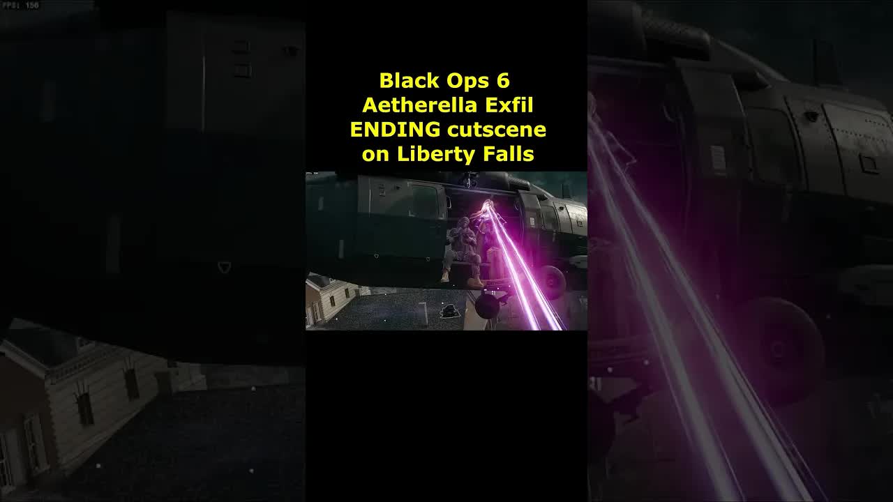 Aetherella Exfil Cutscene in Liberty Falls in Black Ops 6 Zombies (Aetherella Exfil successful)