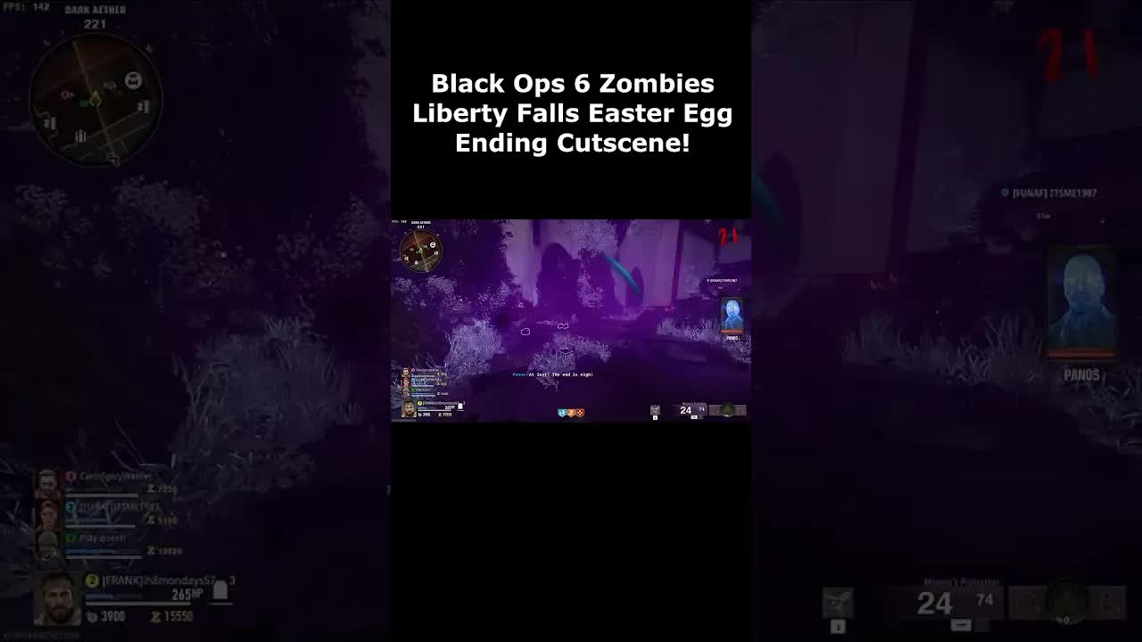 Liberty Falls Easter Egg Ending Cutscene (BO6 Zombies Liberty Falls Ending Cutscene)