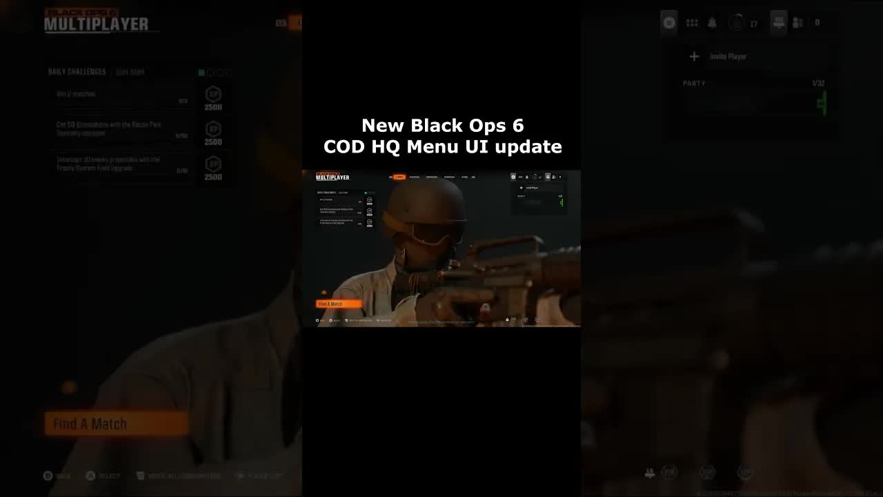 Black Ops 6 Menu Update Call of Duty HQ UI Change - COD BO6 Menu Update - User Interface Overhaul