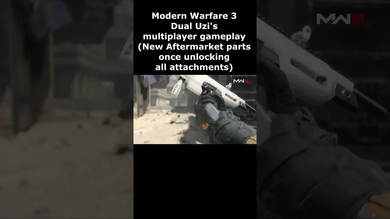 Dual Uzis Modern Warfare 3 Multiplayer Gameplay Gunsmith Aftermarket Parts Call of Duty MW3 Trailer