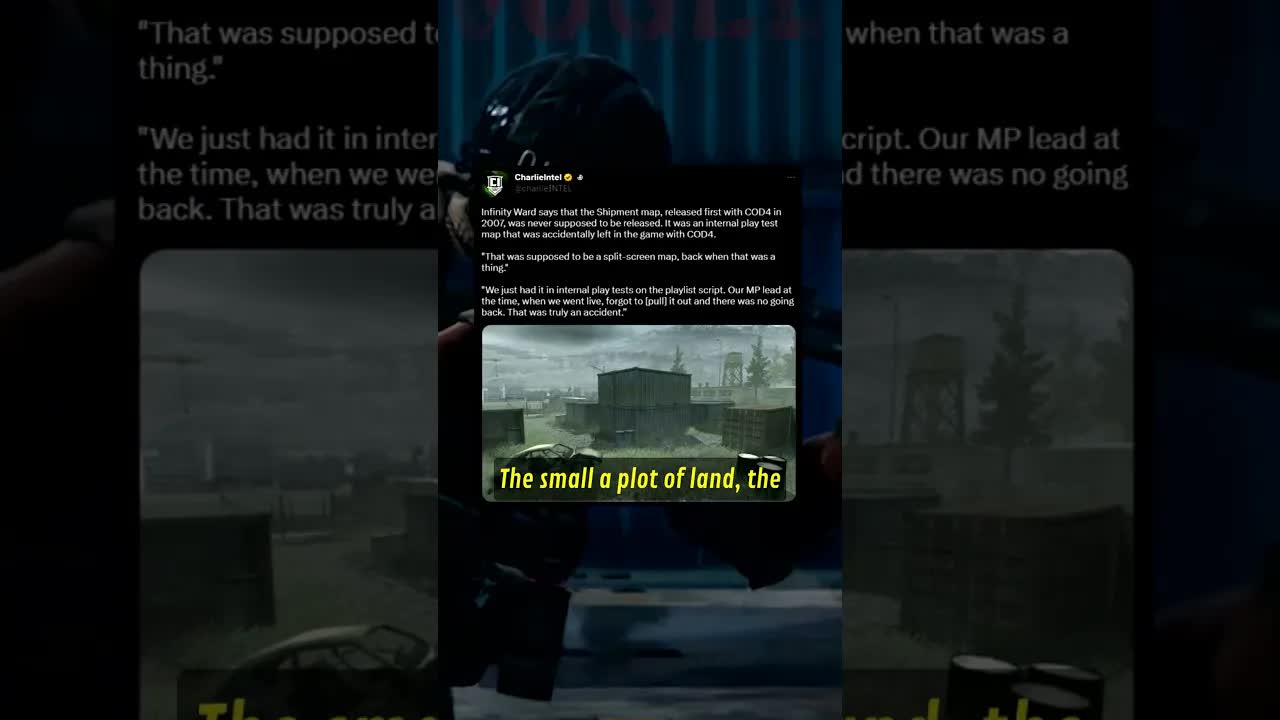 Shipment was NEVER meant to release (Origins revealed of Shipment map in Modern Warfare COD4 2007)