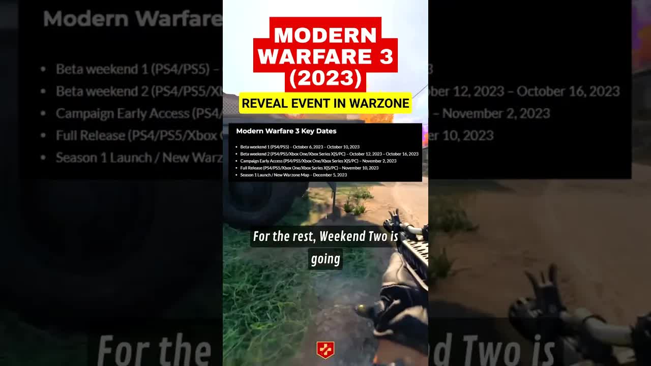 Modern Warfare 3 Reveal Trailer Live-Event in Warzone, Beta, Early Access, Release Date COD 2023 MW3