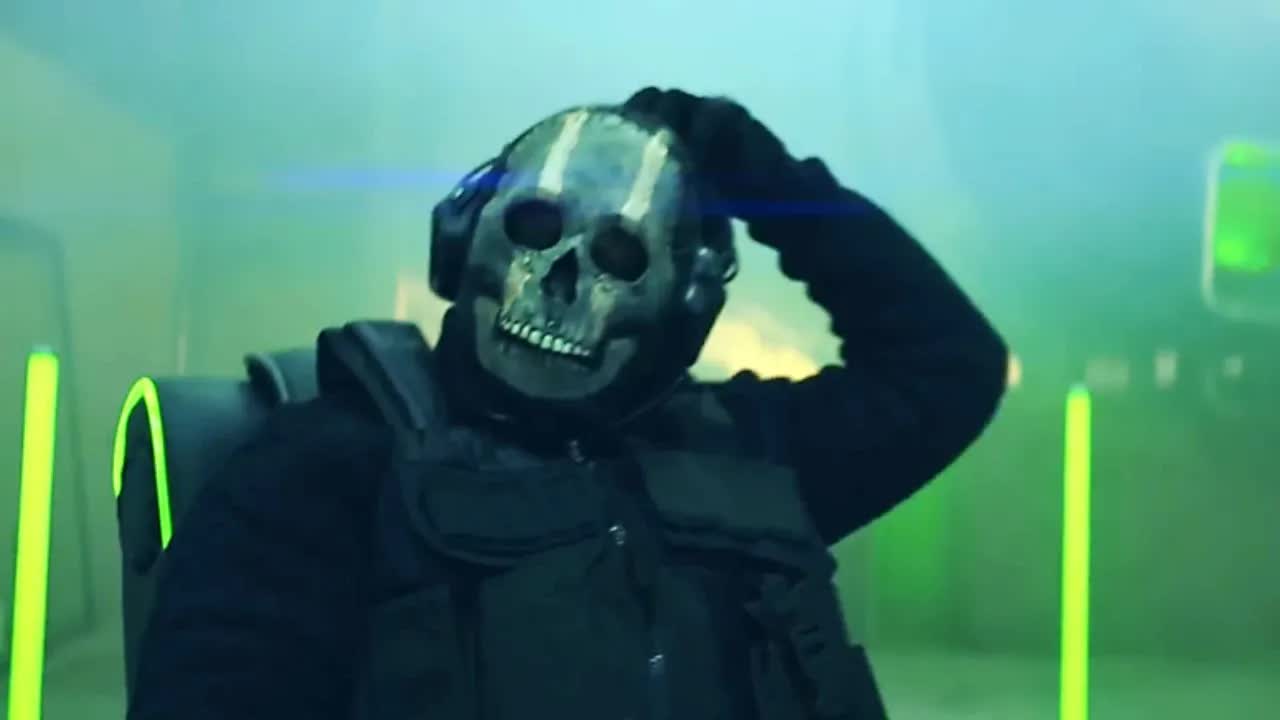 Ghost face reveal live action trailer MW2! (Modern Warfare 2 Ghost Face Reveal) Ghost takes off mask