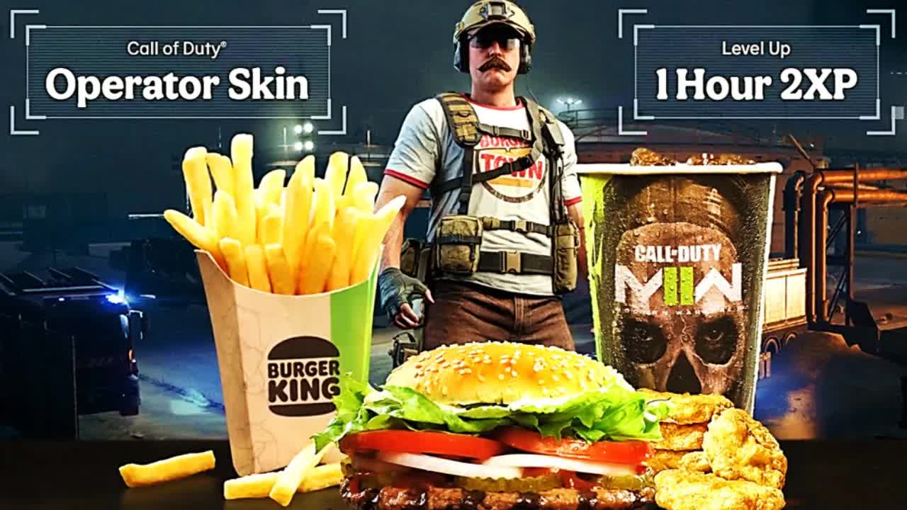 Burger King EXCLUSIVE MW2 Operator Skin (Modern Warfare 2 Burger King Double XP Trailer) MW2 Burger