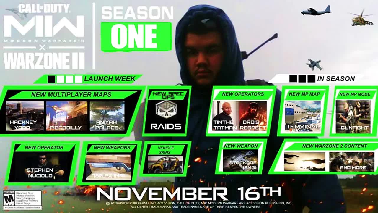 Modern Warfare 2 Season 1 Revealed! New Battle Pass, Classic Map Returns, Raids, Warzone 2, DMZ MW2