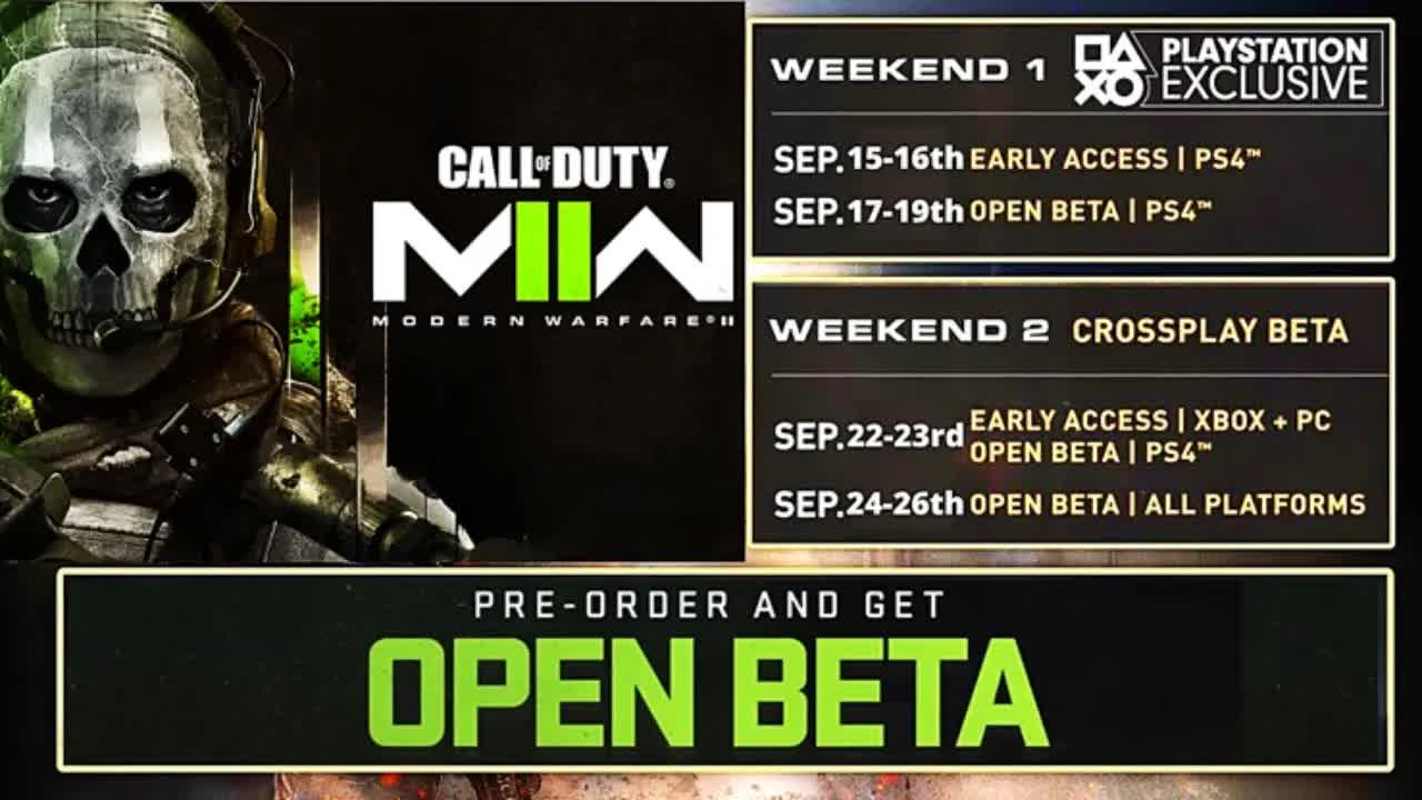 Modern Warfare 2 Multiplayer Beta Dates! (PS5/4, Xbox, PC) MW2 Beta Release Dates! Beta Redeem Codes