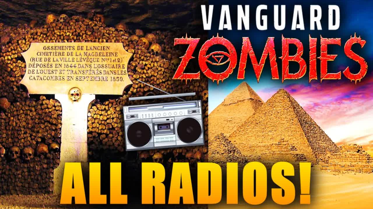 Vanguard Zombies ALL Season 1 Easter Egg Radios/Runes! Egypt, Paris Catacombs, Mystery Box Origins