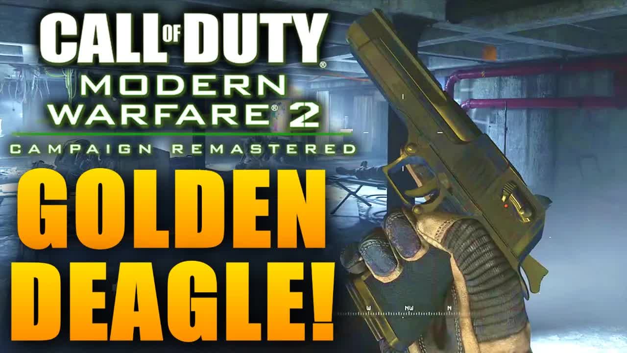 Modern Warfare 2 Remastered GOLDEN DEAGLE Easter Egg Guide! (COD MW2 Remastered Golden Desert Eagle)