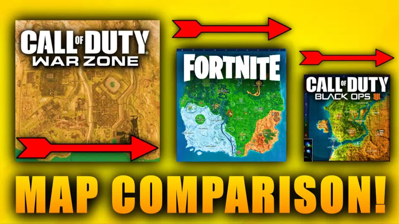 Warzone Map Size Comparison VS Blackout, Fortnite, & PUBG (COD Modern Warfare Battle Royale Warzone)