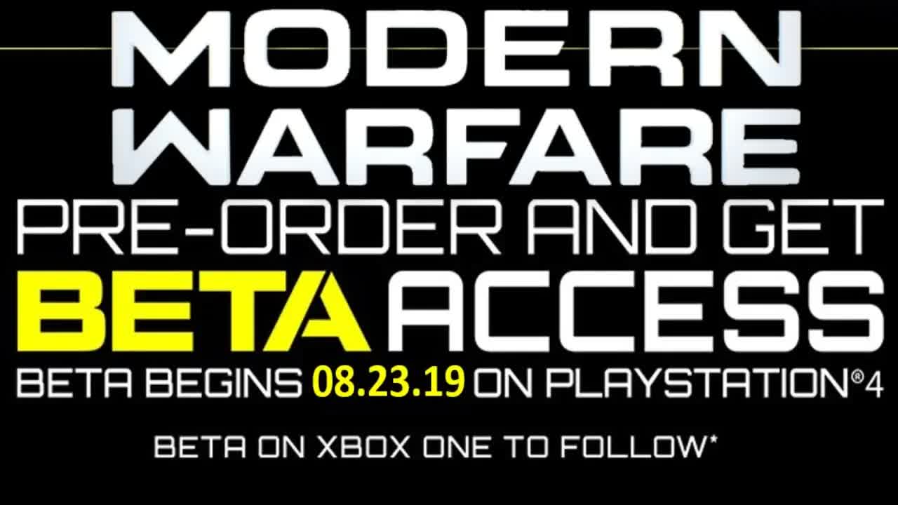 Possible Call of Duty Modern Warfare Beta Date Leaked? Call of Duty Modern Warfare Multiplayer Beta