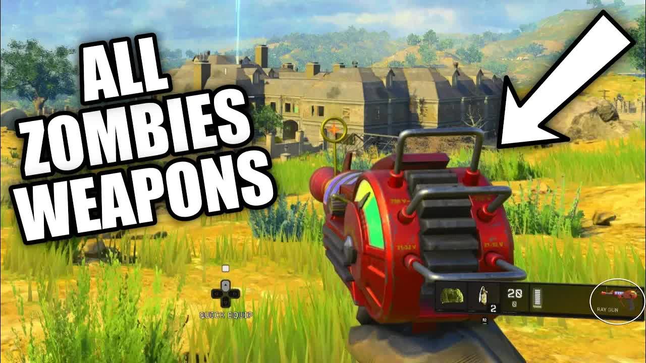 ALL BLACK OPS 4 ZOMBIES WEAPONS GAMEPLAY IN BLACKOUT! Ray Gun, MG08, MP40, Galil & Monkey Bombs!