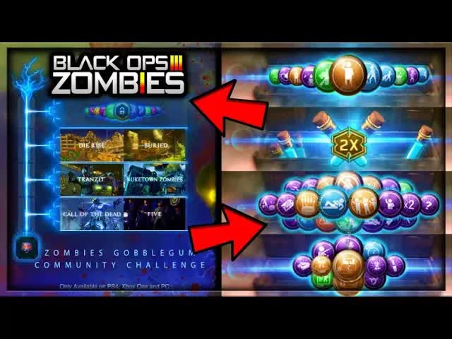 GOBBLEGUM CHALLENGE COMMUNITY CONTRACT 100% COMPLETE REWARDS UNLOCKED IN BLACK OPS 3 ZOMBIES! (BO3)