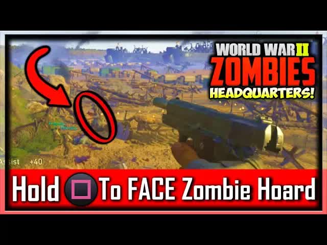 COD WW2 Hidden Zombies Easter Eggs In Headquarters! (Call of Duty WW2 Headquarters Easter Egg Secret