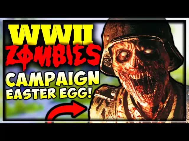 ZOMBIES IN CALL OF DUTY WW2 CAMPAIGN EASTER EGG! (Call of Duty WW2 Zombies Easter Egg in Campaign)