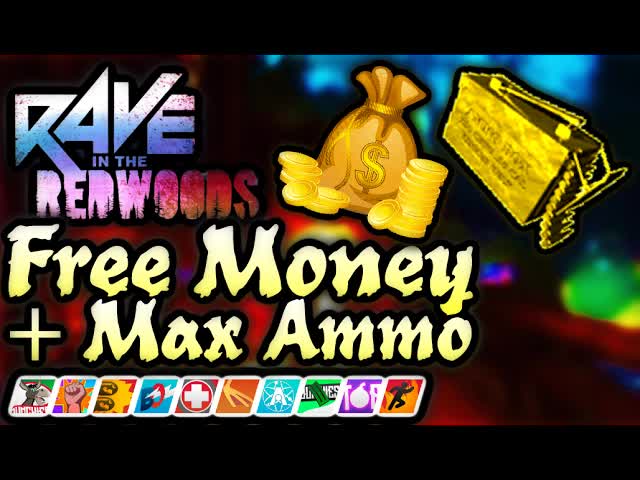 "RAVE IN THE REDWOODS" FREE MONEY + MAX AMMO EVERY ROUND GUIDE/TUTORIAL! (Infinite Warfare ZOMBIES)