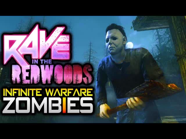 Infinite Warfare ZOMBIES DLC 1 "RAVE IN THE REDWOODS" GAMEPLAY BREAKDOWN! (MICHAEL MYERS BOSS?)