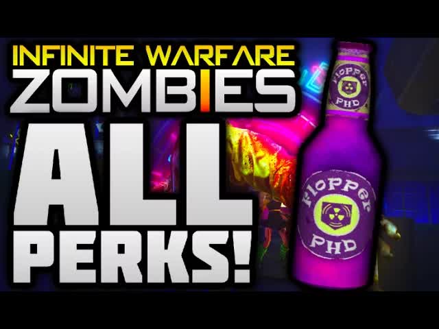Infinite Warfare "ZOMBIES" ALL 10 PERKS EFFECTS/LIST!  BANANA COLADA & MORE! (Zombies in Spaceland)