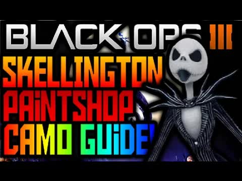 COD Black Ops 3 PAINTSHOP CAMO TUTORIAL "JACK SKELLINGTON" NIGHTMARE BEFORE CHRISTMAS! Custom Guide!