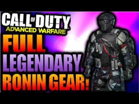 COD Advanced Warfare NEW FULL LEGENDARY RONIN GEAR SET (Supply Drop Opening Gameplay in Background)