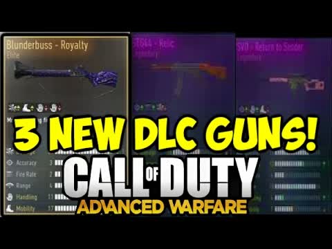 COD Advanced Warfare 3 FREE DLC GUNS LEAKED LEGENDARY WEAPONS STG44/SVO/BLUNDERBUSS (COD AW Gameplay
