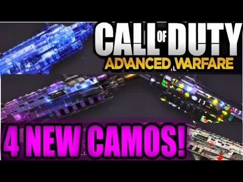 Call of Duty Advanced Warfare ALL 4 NEW CAMO'S X-RAY/JACKPOT/DISCO/ACES DLC Guns Camo (AW Gameplay)