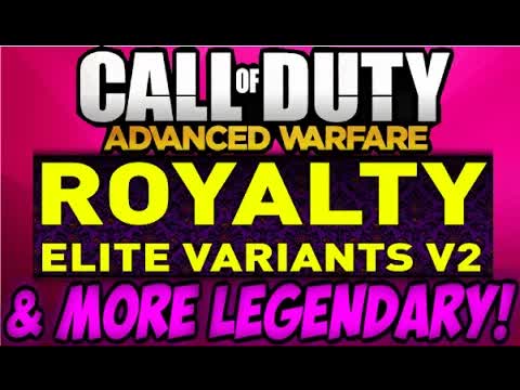 COD Advanced Warfare ROYALTY ELITE WEAPONS V2 & MORE LEGENDARY GEAR! Leaked NEWS/INFO (AW Gameplay
